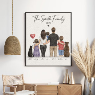 Poster Retrato Personalizado da Família Smith 2027