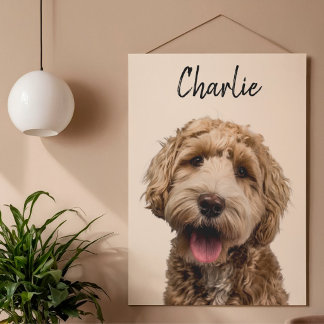 Poster Retrato Personalizado de Cachorro com Nome Persona