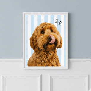 Poster Retrato Personalizado de Cachorro   Foto de Animal