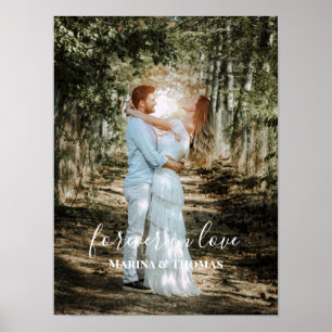 Poster Retrato personalizado de caligrafia moderna