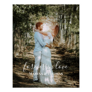 Pôster Retrato personalizado de caligrafia moderna