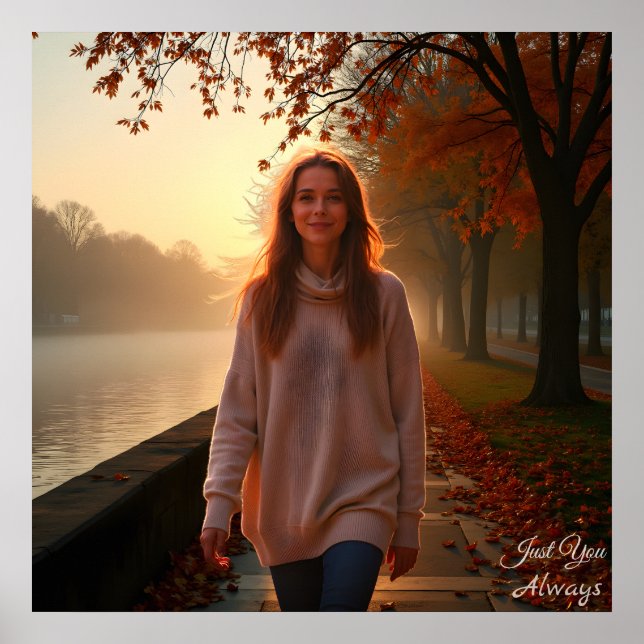 Poster Retrato Personalizado Dela – Um Presente Especial  (Frente)