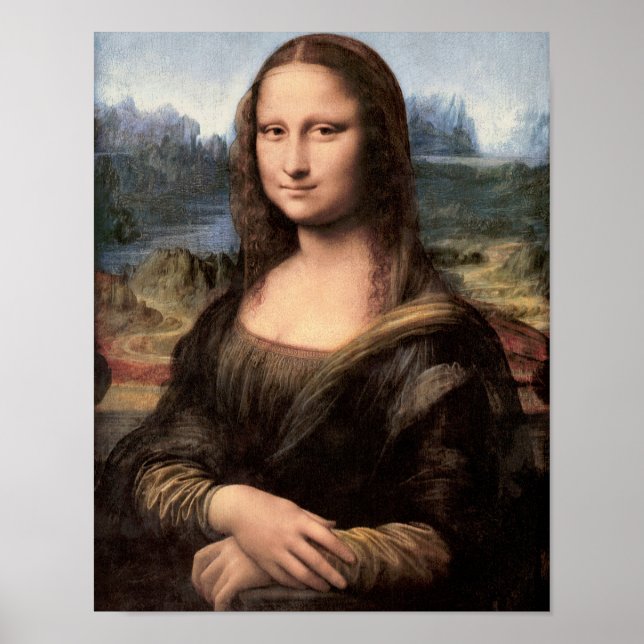 Pôster Retrato / Pintura da Mona Lisa (Frente)