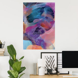 Poster Retrato Prisma Face Fio Iridescente