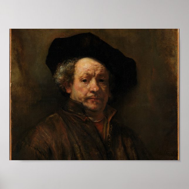Poster Retrato próprio de Rembrandt (Frente)