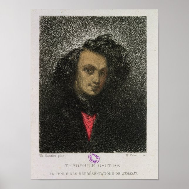 Poster Retrato próprio, vestido para "Hernani" (Frente)