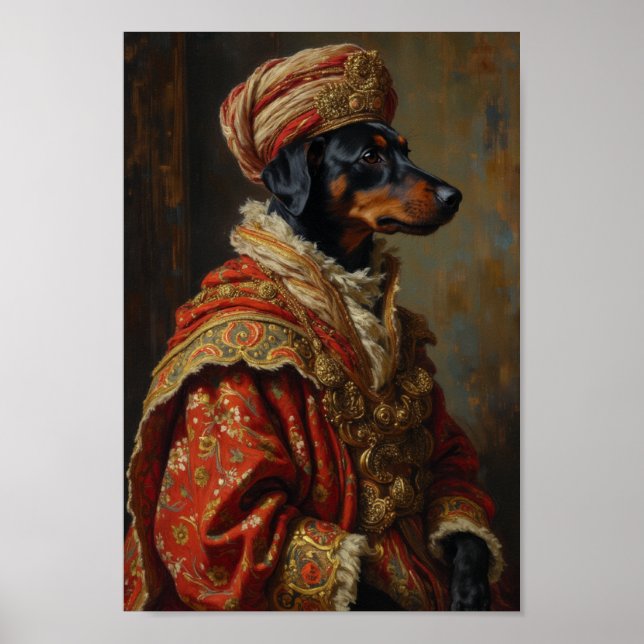 Poster Retrato Real de Azawakh (Frente)