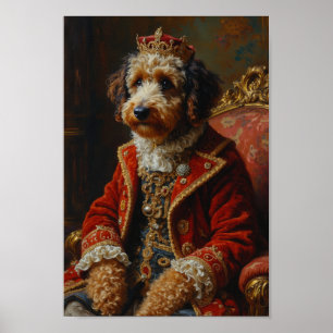 Poster Retrato Real de Bernedoodle