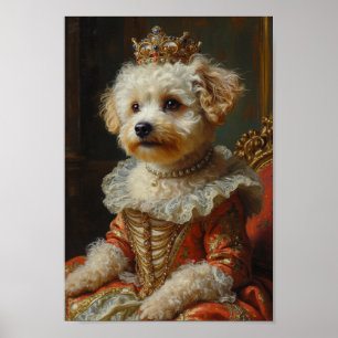 Poster Retrato Real de Bichon Frise