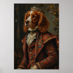 Poster Retrato Real de Brittany Spaniel