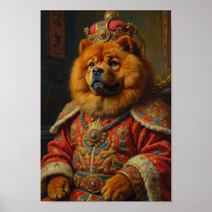 Poster Retrato Real de Chow Chow