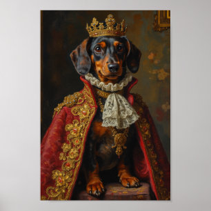 Poster Retrato Real de Dachshund