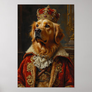 Poster Retrato Real de Golden Retriever
