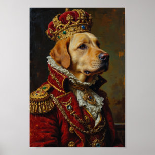 Poster Retrato Real de Labrador Retriever