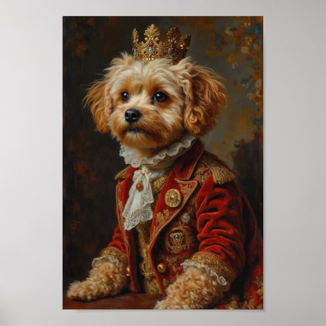 Poster Retrato Real de Maltipoo (Frente)