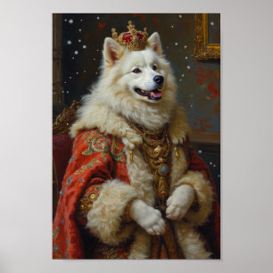 Poster Retrato Real de Samoyed