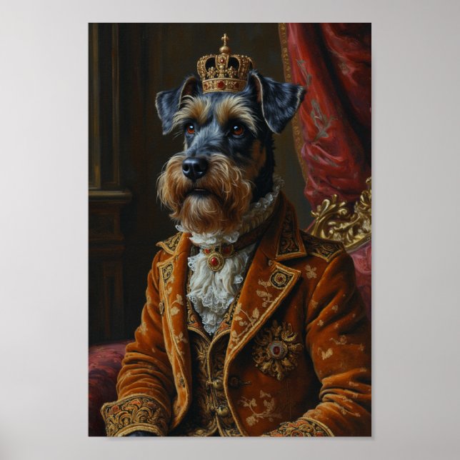 Poster Retrato Real de Schnauzer (Frente)