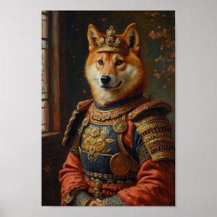 Poster Retrato Real de Shiba Inu