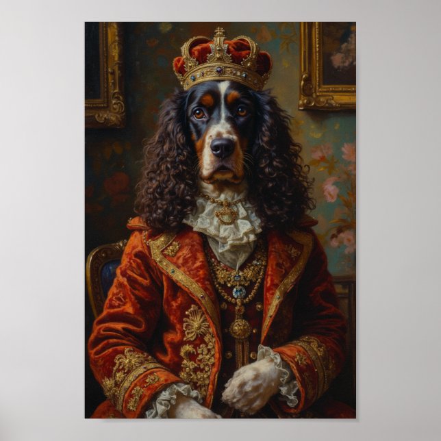 Poster Retrato Real de Springer Spaniel (Frente)