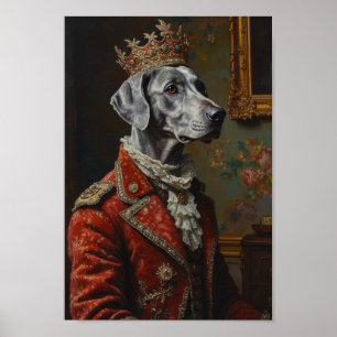 Poster Retrato Real de Weimaraner
