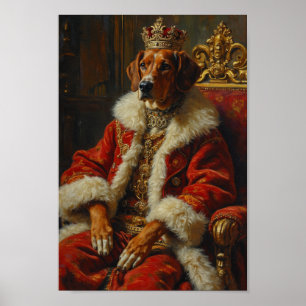 Poster Retrato Real do American English Foxhound