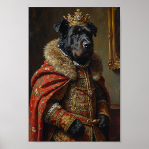 Poster Retrato Real do Bouvier des Flandres