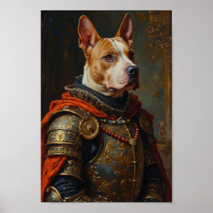 Poster Retrato Real do Bull Terrier