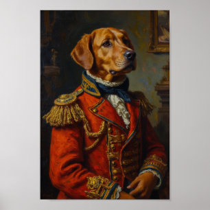 Poster Retrato Real do Cães de Água de Chesapeake Bay