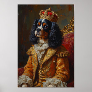 Poster Retrato Real do Cavalier King Charles Spaniel