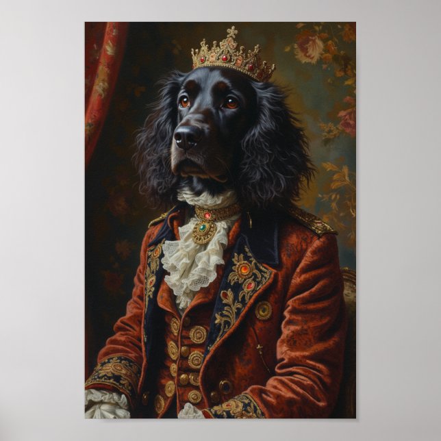 Poster Retrato Real do English Setter (Frente)