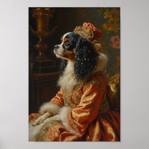 Poster Retrato Real do Japanese Chin