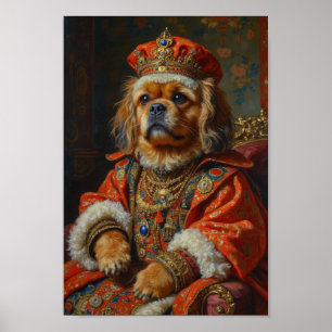 Poster Retrato Real do Lhasa Apso
