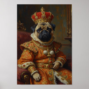 Poster Retrato Real do Pug