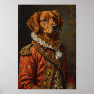 Poster Retrato Real do Retriever de Tolling de Pato da No