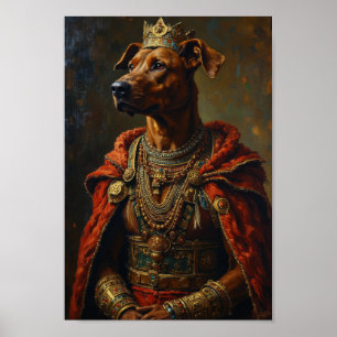 Poster Retrato Real do Rhodesian Ridgeback