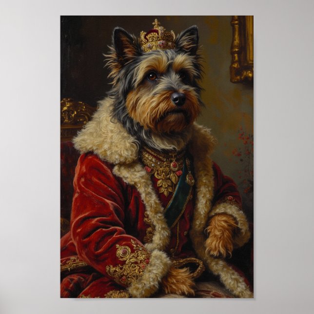 Poster Retrato Real do Skye Terrier (Frente)