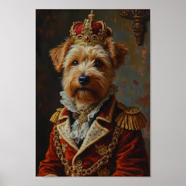 Poster Retrato Real do Terrier Wheaten (Frente)