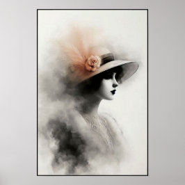 Poster Retrato Retro Mistico de Elegância