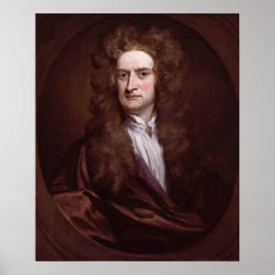 Pôster Retrato Sir Isaac Newton por Sir Godfrey Kneller