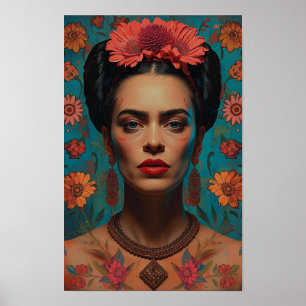 Poster Retrato Surreal Evocativo Arte Expressiva Escura