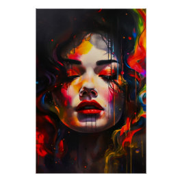 Pôster Retrato Surreal Negrito