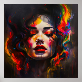 Poster Retrato Surreal Negrito