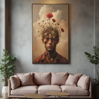 Poster Retrato Surrealista Jardim da Mente