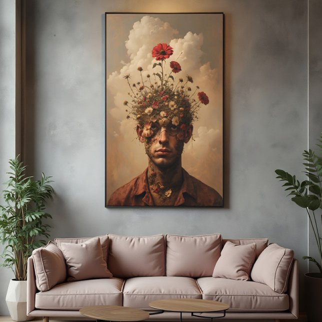 Poster Retrato Surrealista Jardim da Mente (Criador carregado)