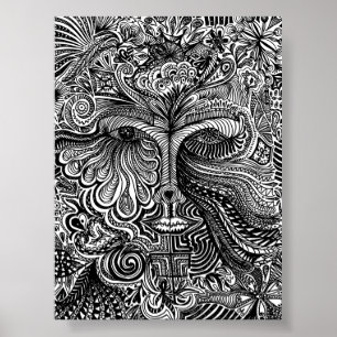 Poster Retrato Trippy