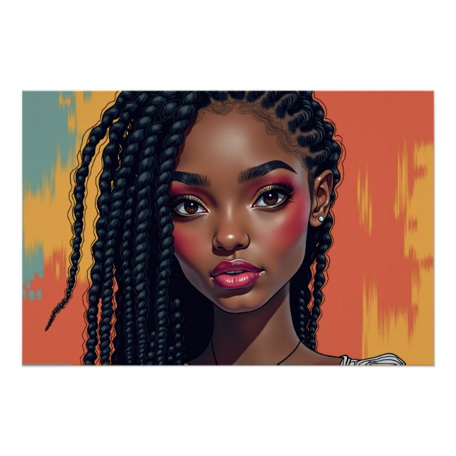 Pôster Retrato vibrante (Frente)