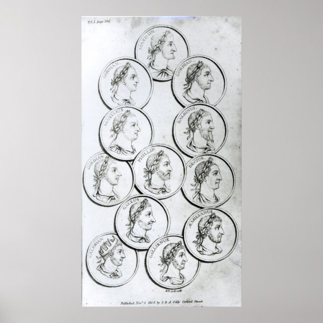 Pôster Retratos de Imperadores Romanos (Frente)