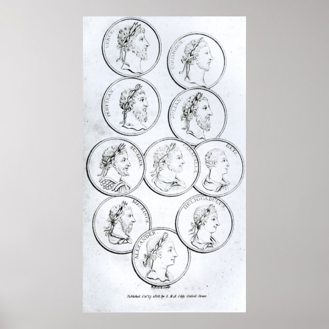 Pôster Retratos de Imperadores Romanos (Frente)