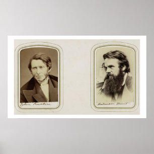 Poster Retratos de John Ruskin (1819-1900) e de William H