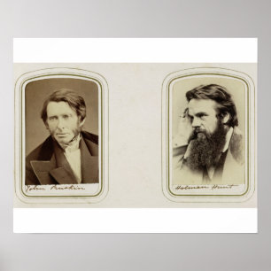 Pôster Retratos de John Ruskin (1819-1900) e de William H